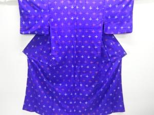 大正ロマン　十字絣織出し銘仙着物